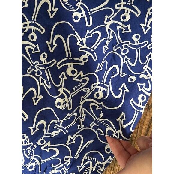 Lilly Pulitzer Blue Anchors Away Avery Skirt Anchor Pattern Boating Navy Size XS - Picture 10 of 11